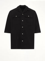 Cotton Twill Magnum Tommy Shirt in Black