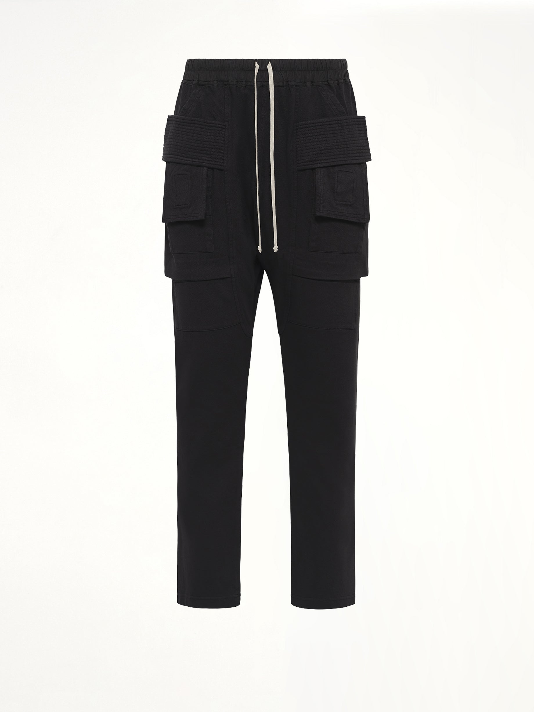 Heavy Jersey Creatch Cargo Drawstring in Black