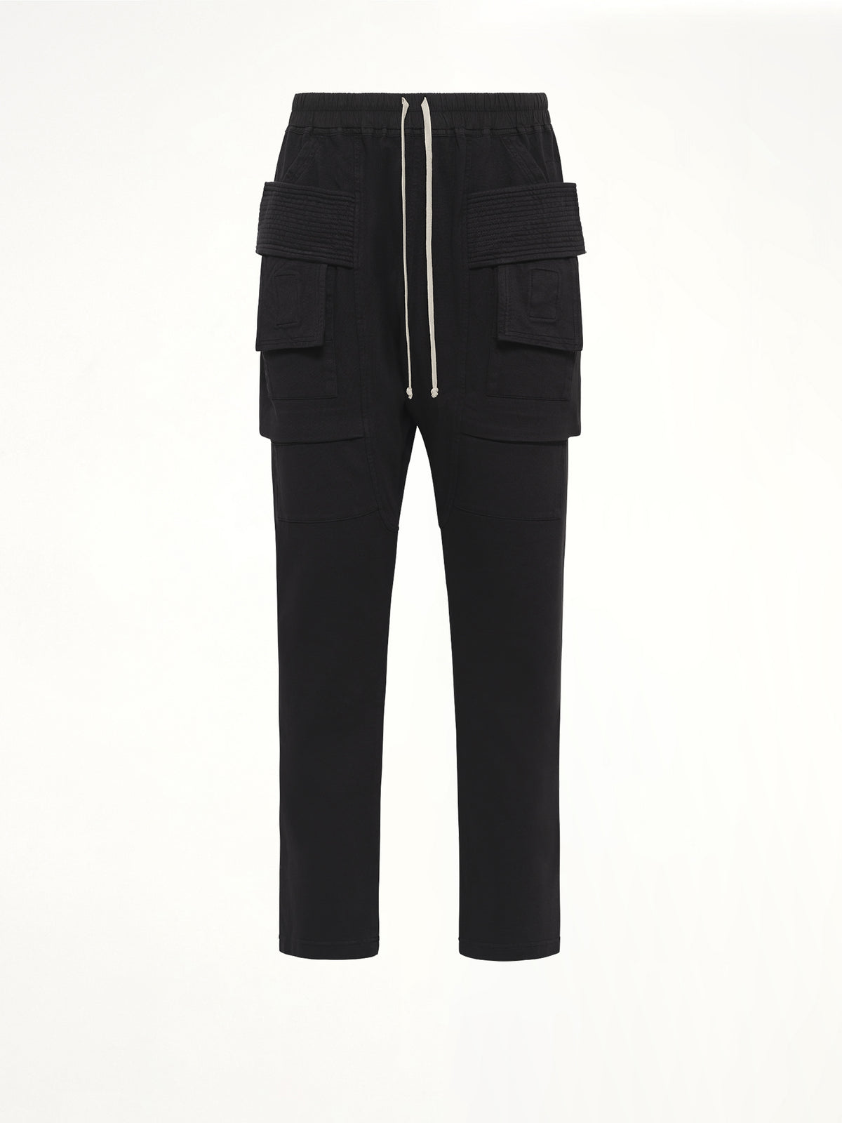Heavy Jersey Creatch Cargo Drawstring in Black