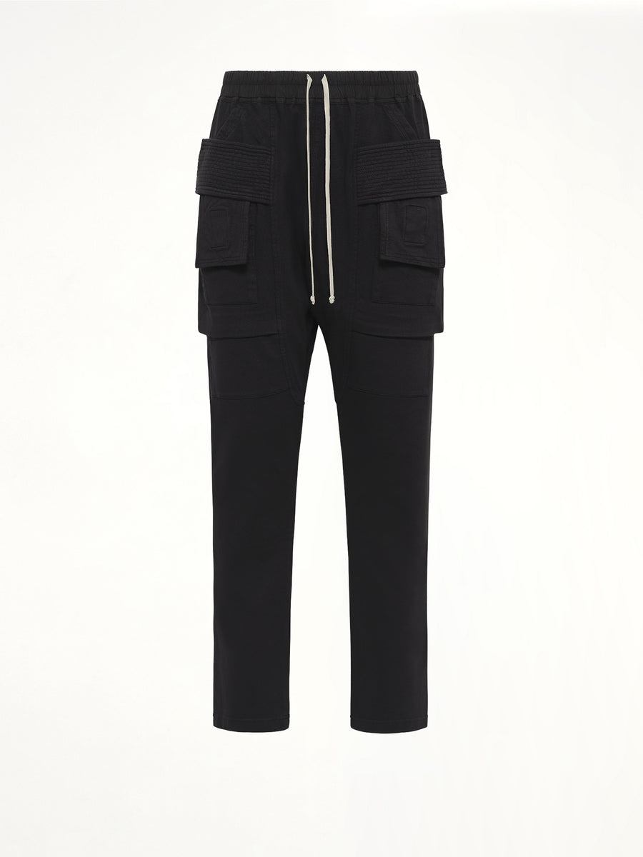 Heavy Jersey Creatch Cargo Drawstring in Black