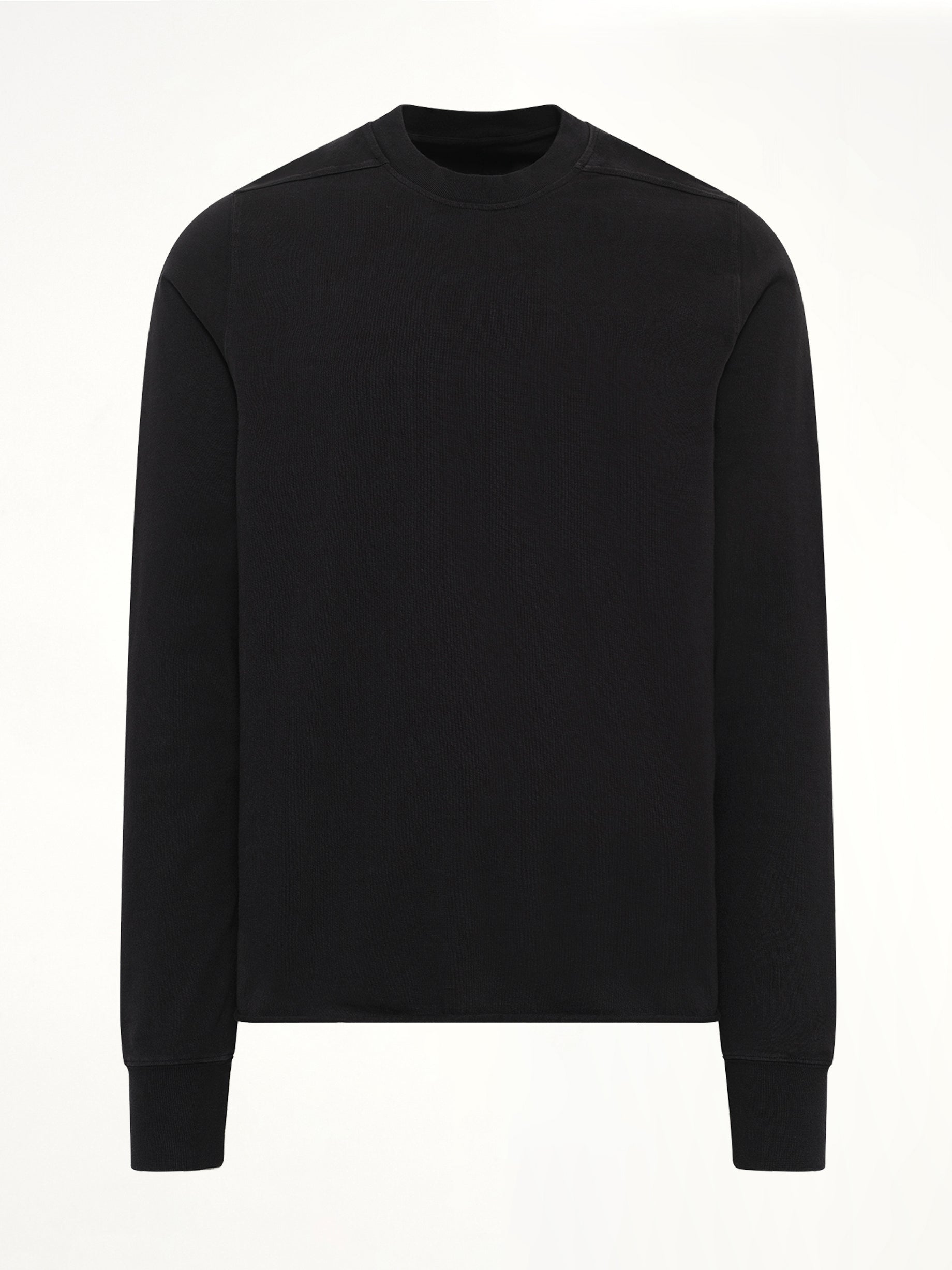 Heavy Jersey Crewneck Sweatshirt in Black