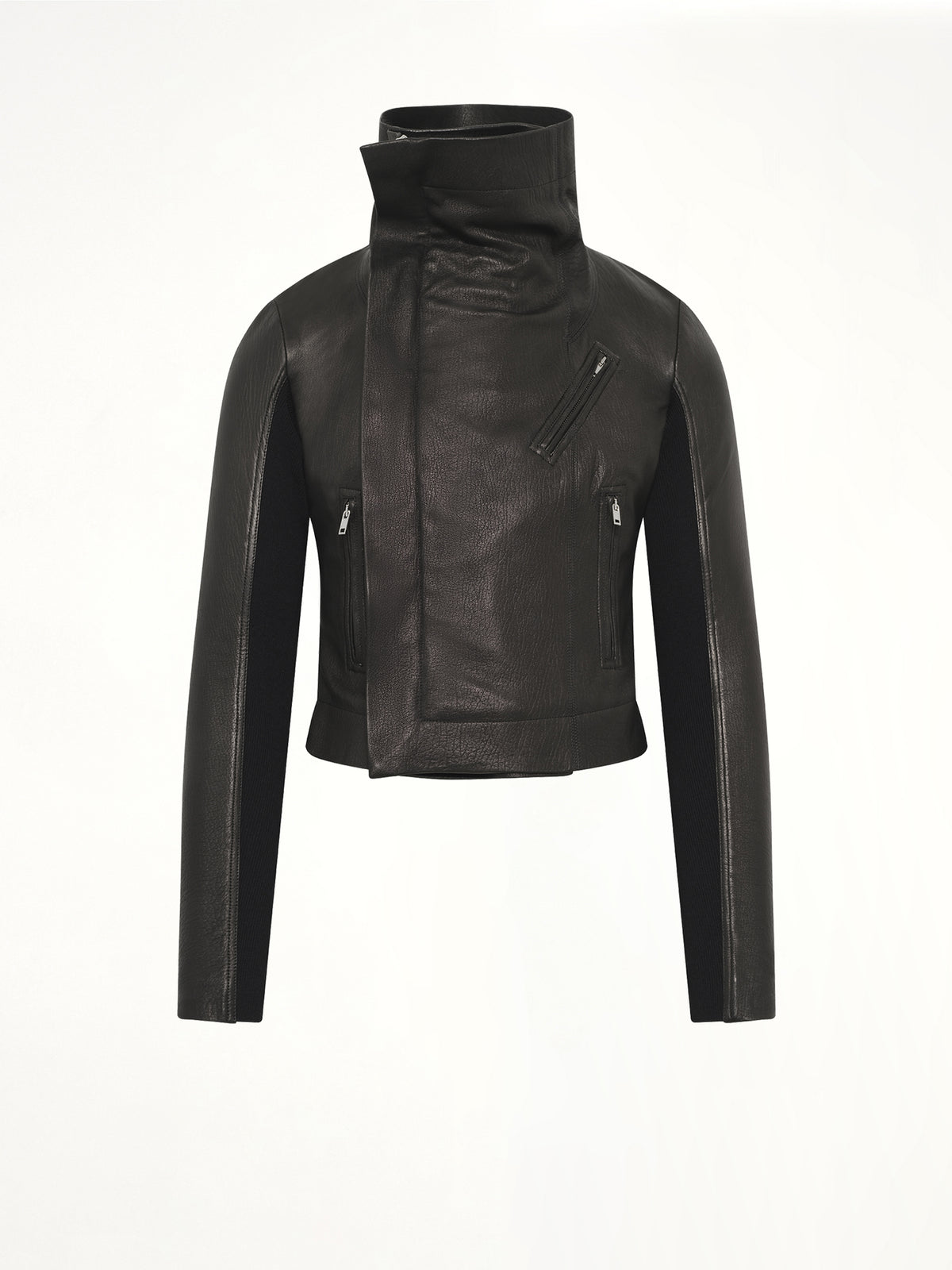 Lamb Leather Classic Biker in Black