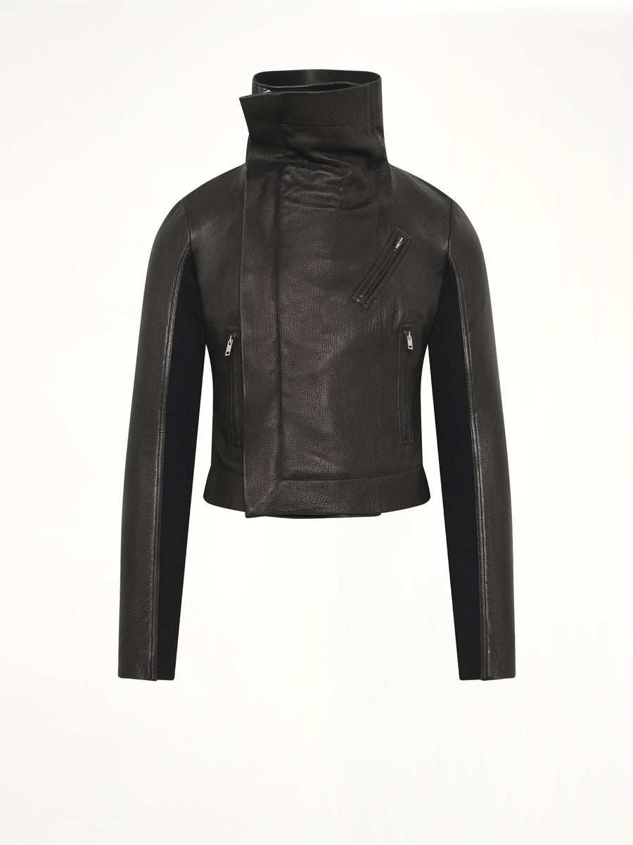 Lamb Leather Classic Biker in Black