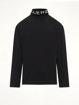 Logo Neck Top in Black