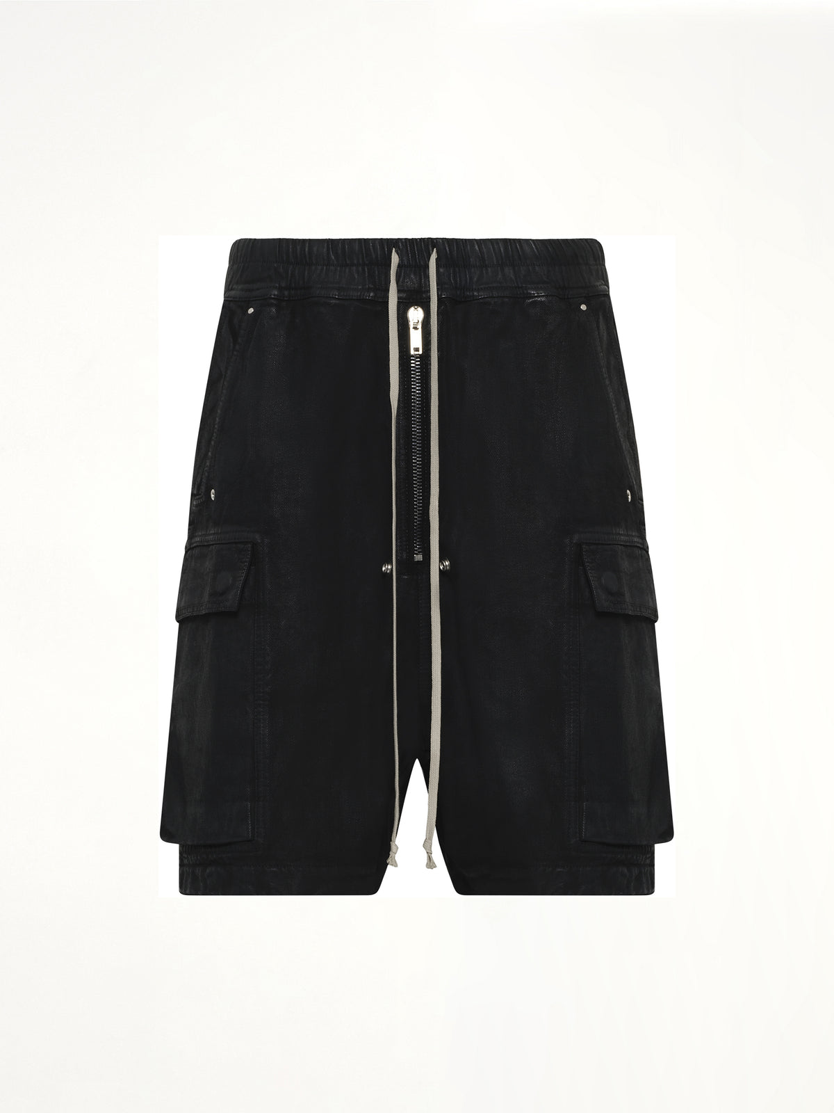 Megacrust Denim Cargobela Shorts in Black Wax