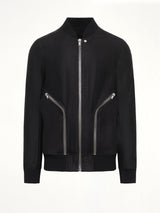 Moleskin Heizer Flight Jacket in Black