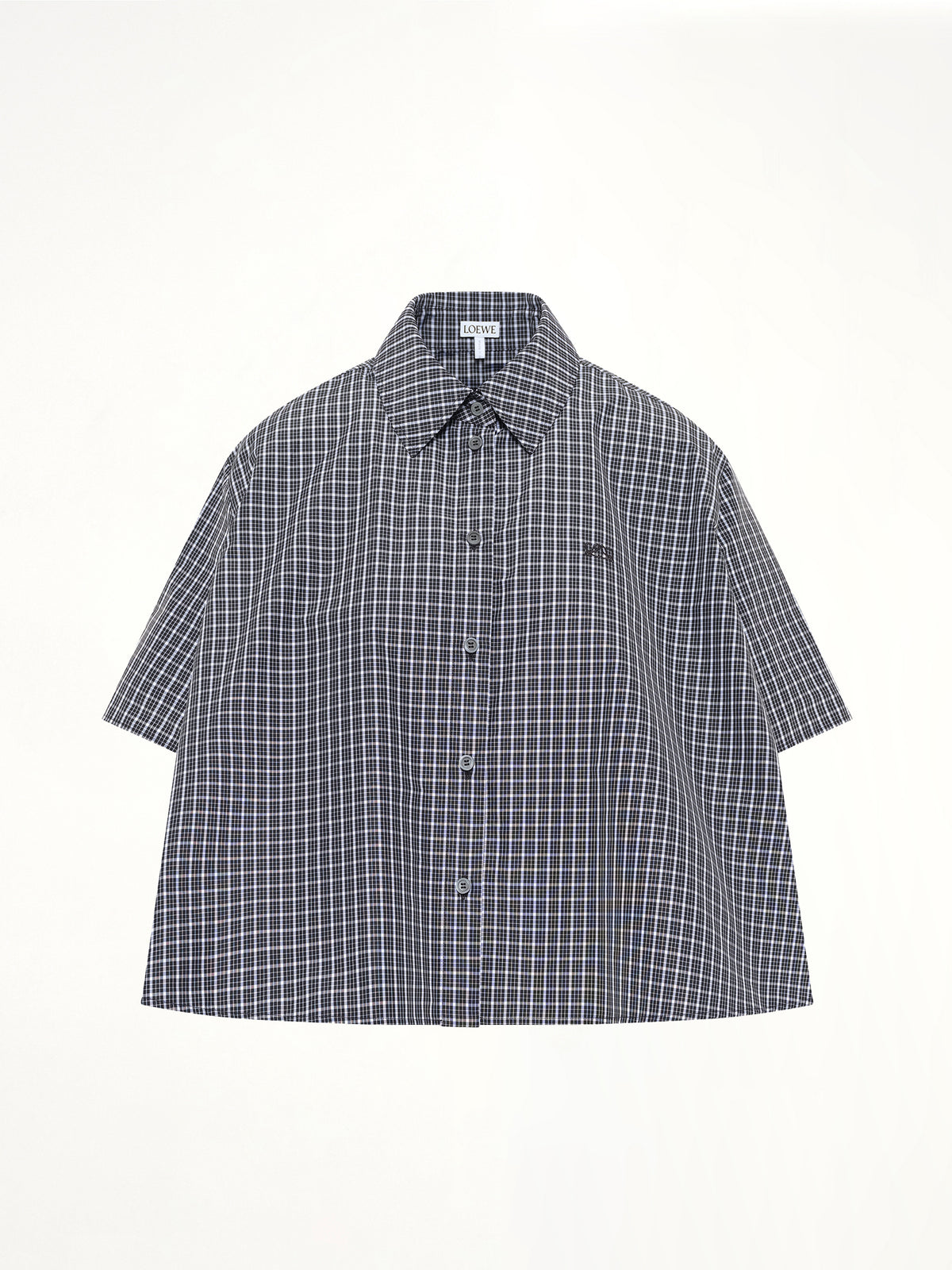 Short Sleeve Trapeze Shirt in Black/White