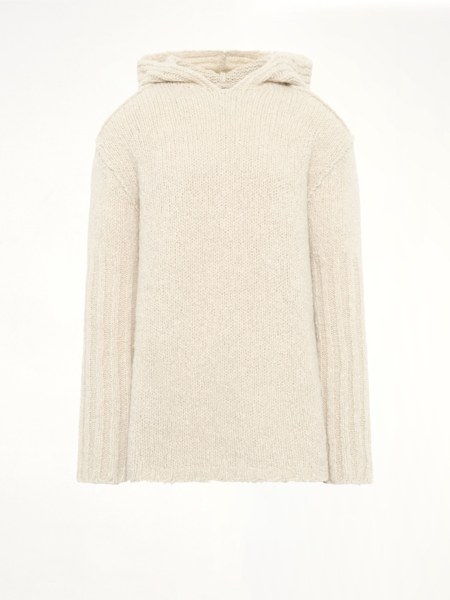 Silk Cashmere Oversized Hoodie in Natural