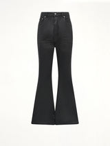 Stretch Denim Bolan Bootcut in Black Wax