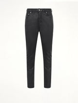 Stretch Denim Detroit Cut Jeans in Black Wax