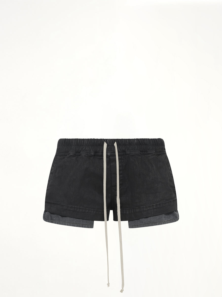 Stretch Denim FOG Boxers in Black Wax
