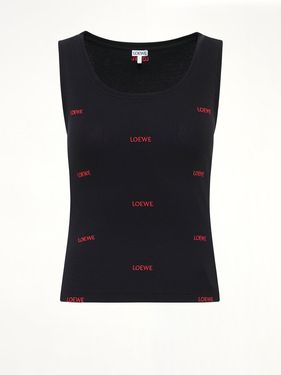 Tank Top in Black/Red
