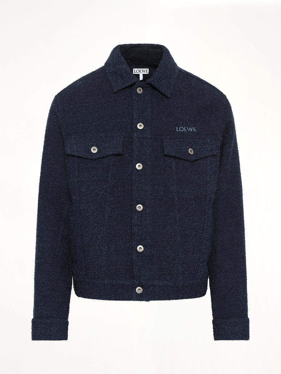 Trucker Jacket in Dark Denim Blue