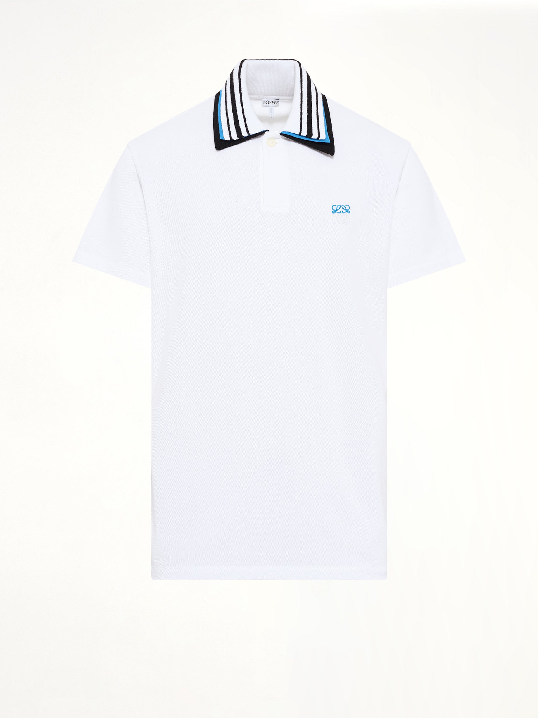Two-Tone Polo in White