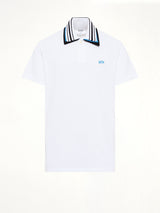 Two-Tone Polo in White