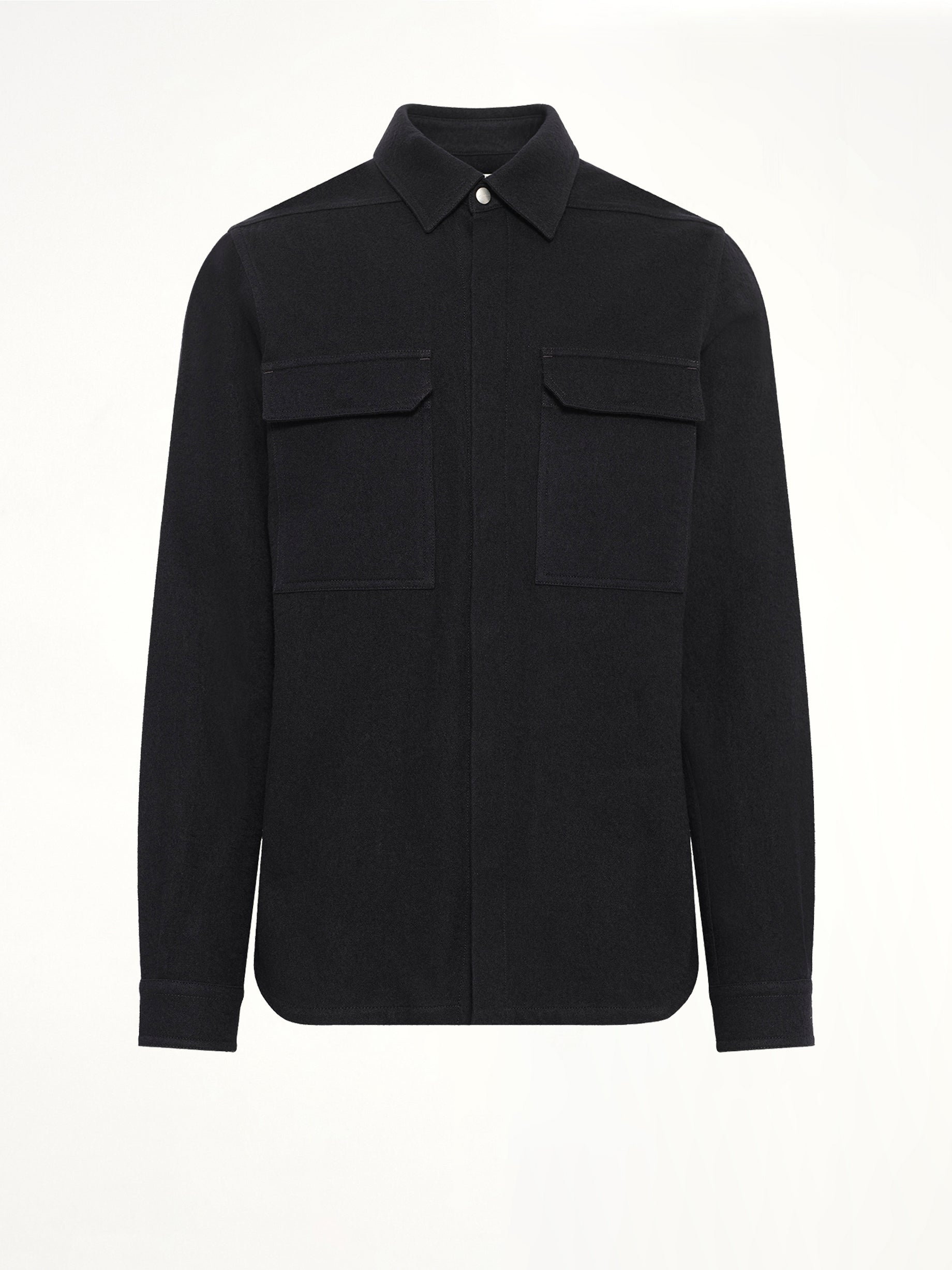 Warm Flannel Outershirt in Black