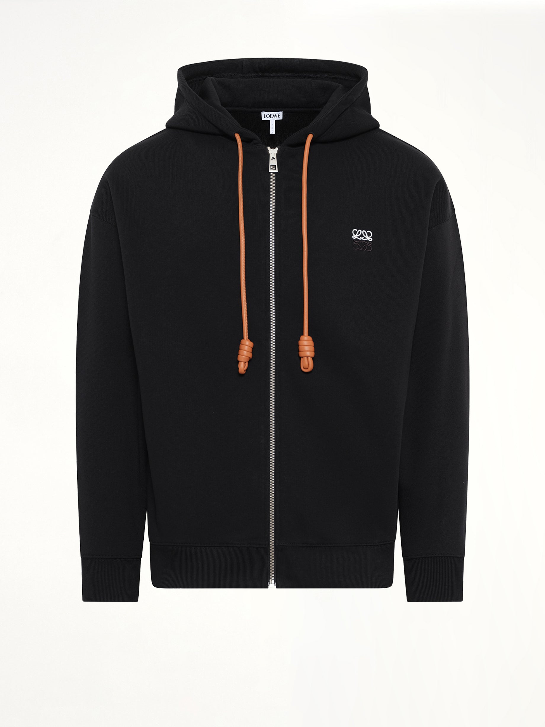 Zip-Up Hoodie in Black