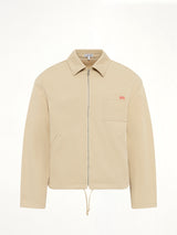 Zip-Up Jacket in Beige