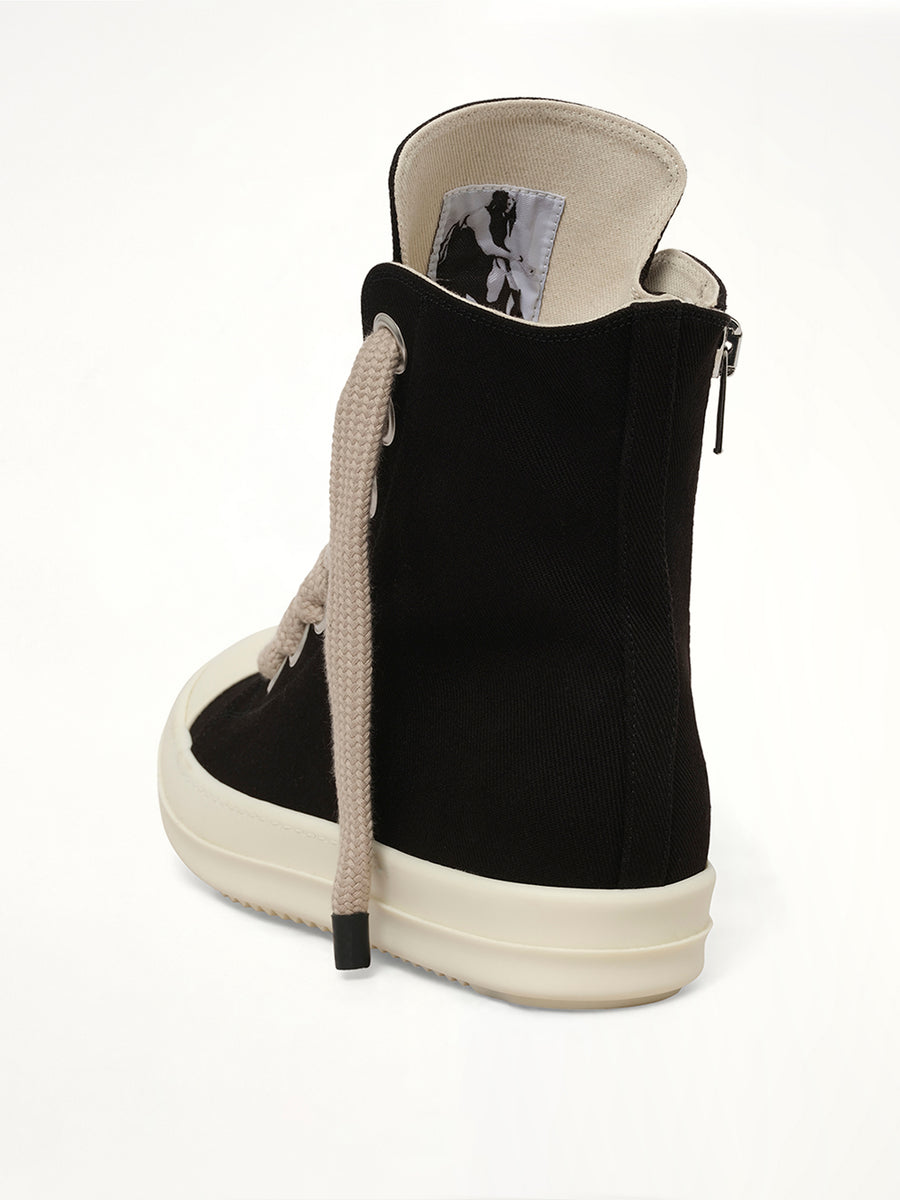 13oz Overdyed Denim Jumbolace Sneaks in Black