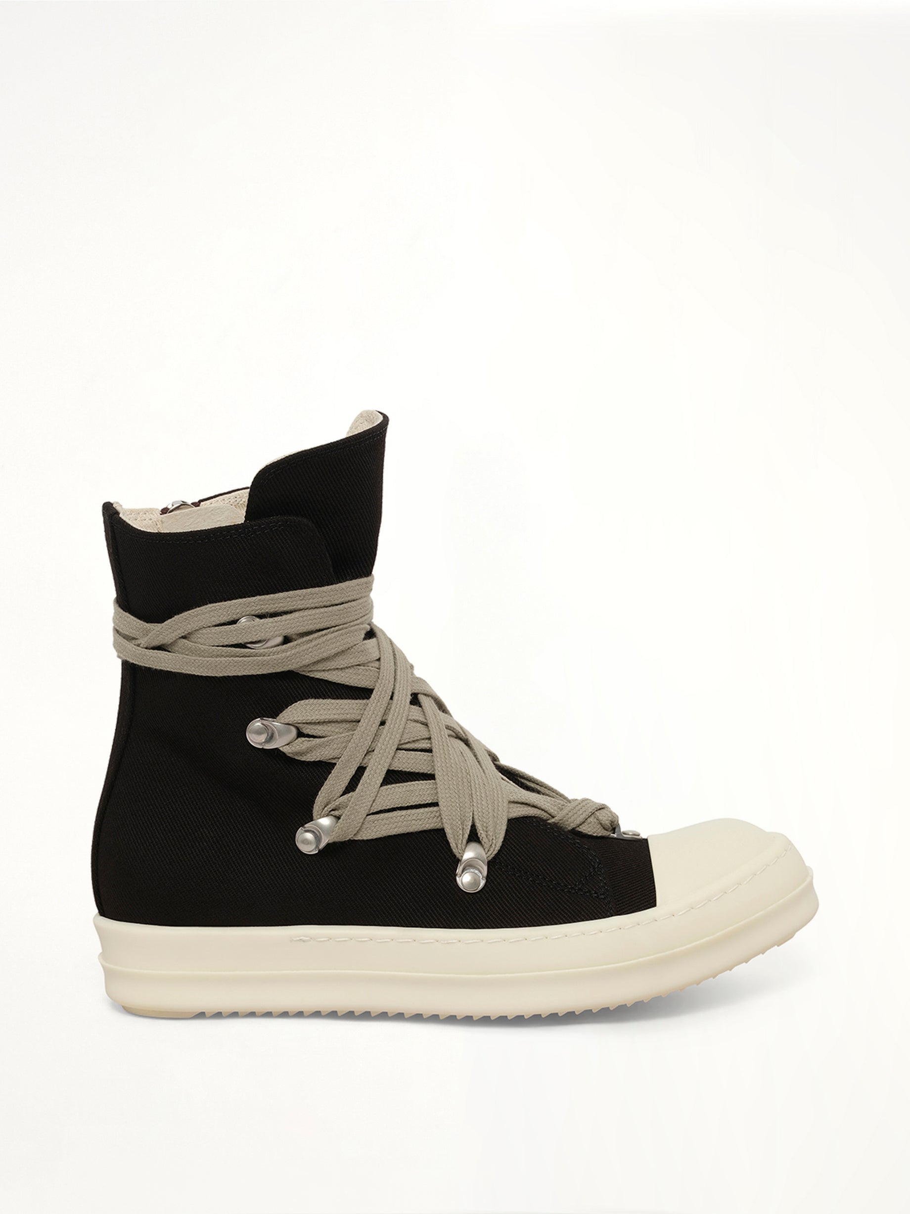 13oz Overdyed Denim Megalace Sneaks in Black