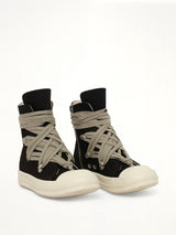 13oz Overdyed Denim Megalace Sneaks in Black