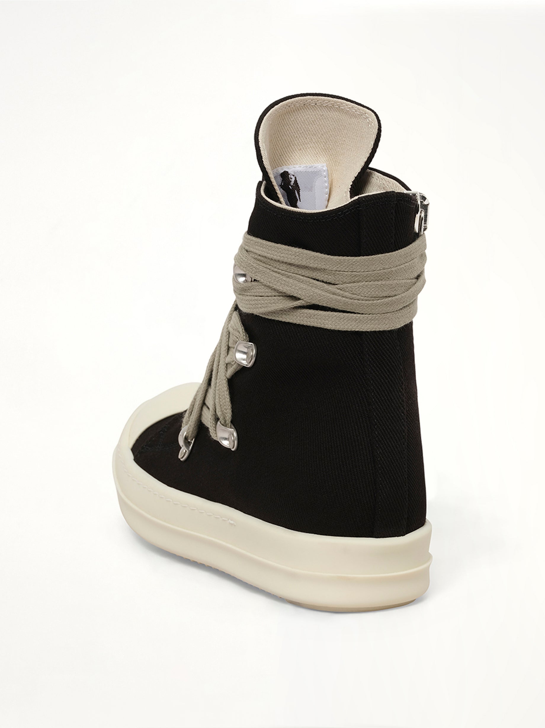 13oz Overdyed Denim Megalace Sneaks in Black