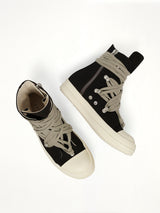 13oz Overdyed Denim Megalace Sneaks in Black