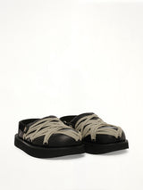 Padded Megalace Sandal in Black/Pearl