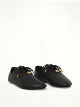 Pebble Soft Lace-Up Derby in Black