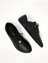 Pebble Soft Lace-Up Derby in Black