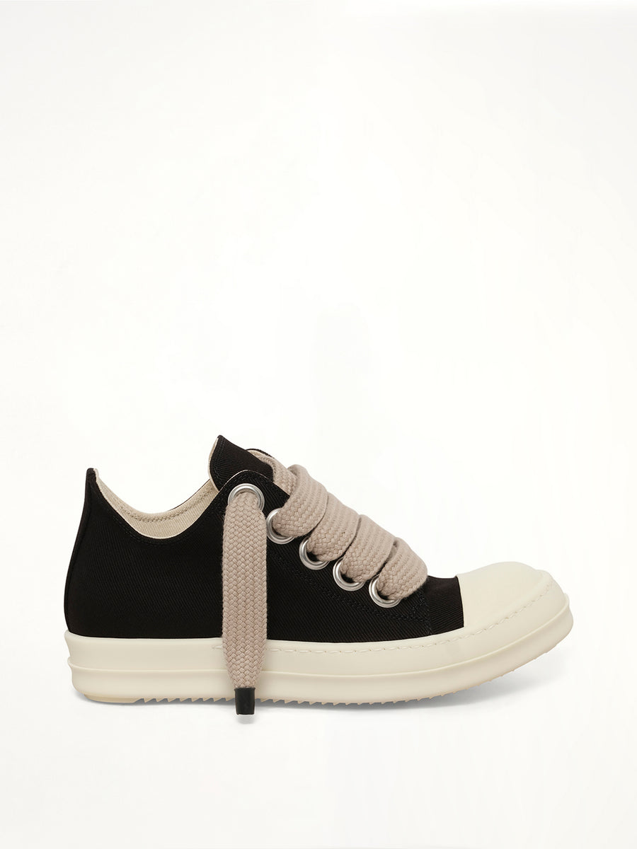 13oz Overdyed Denim Jumbolace Low Sneaker in Black