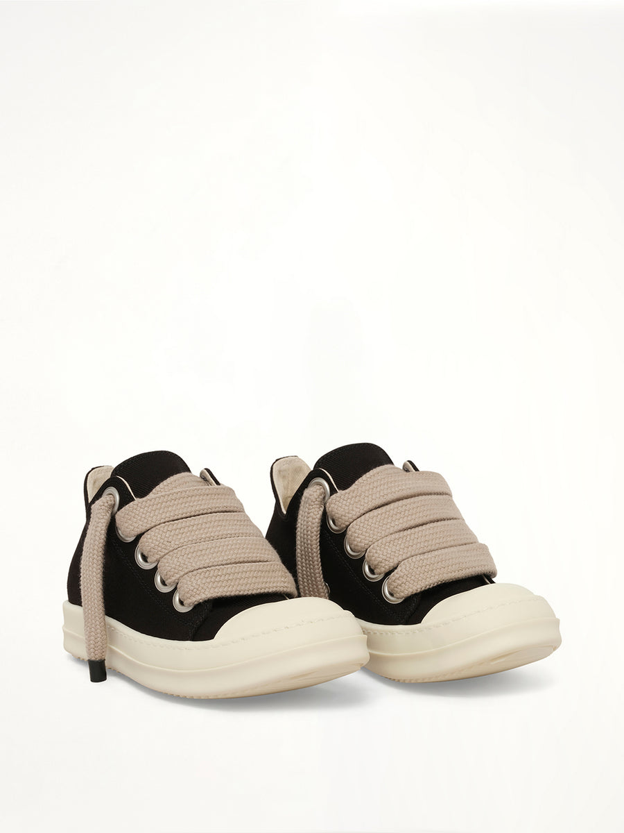 13oz Overdyed Denim Jumbolace Low Sneaker in Black