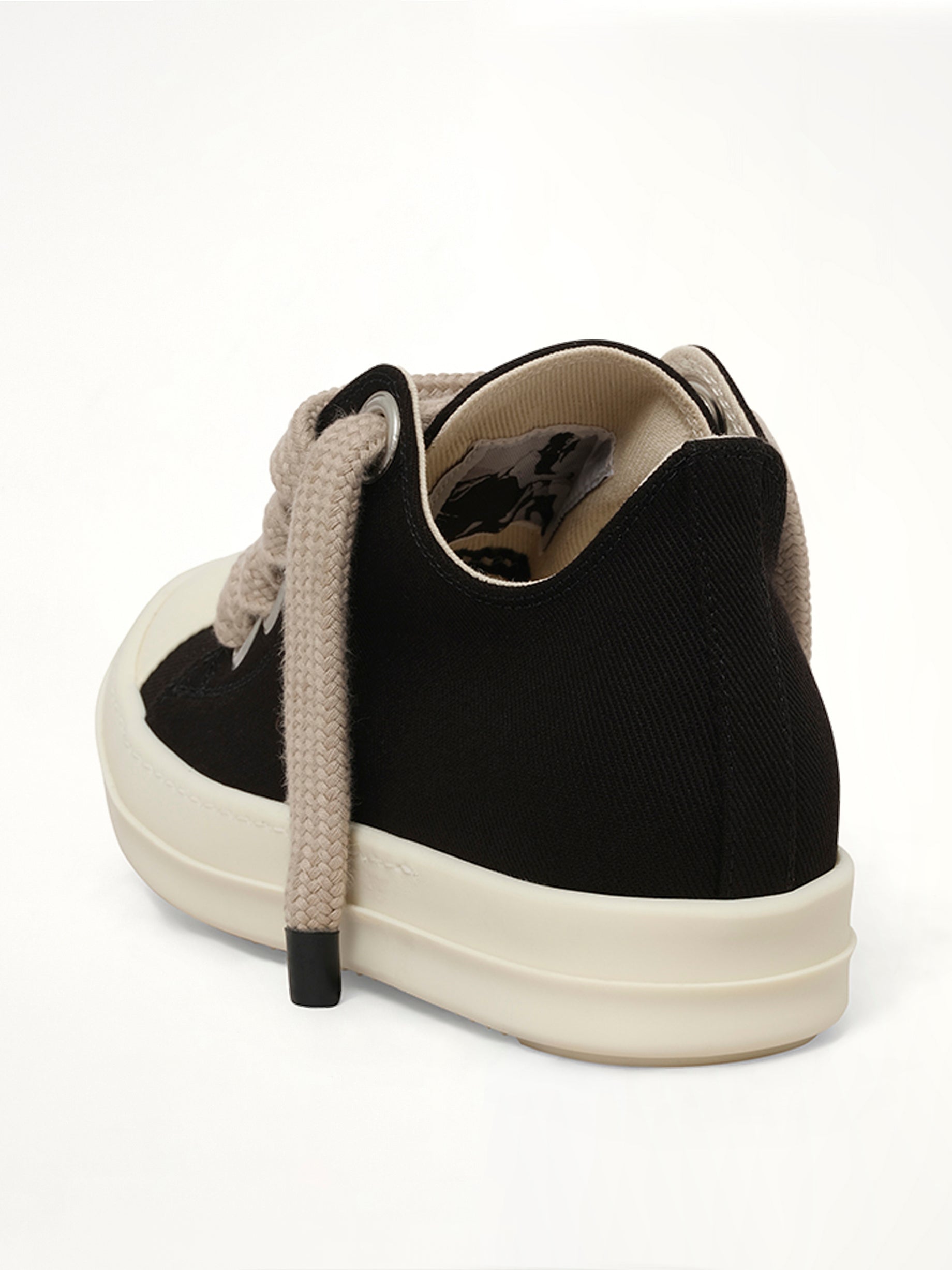 13oz Overdyed Denim Jumbolace Low Sneaker in Black