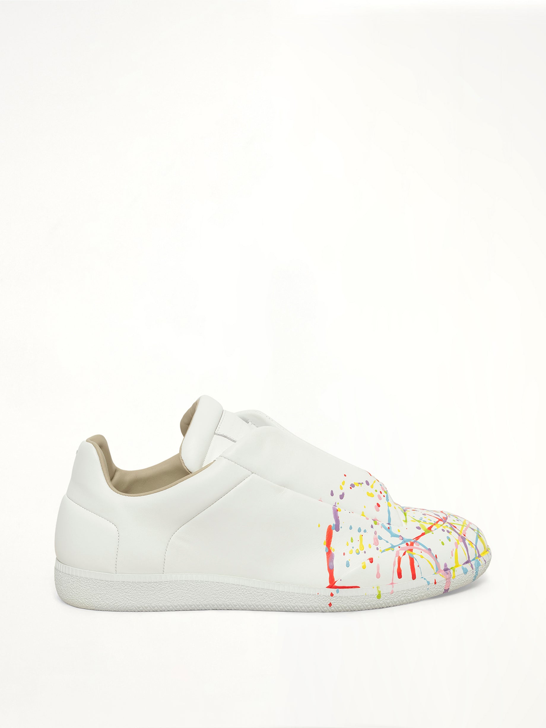Future Low-Top Sneaker in White/Paint Splatter