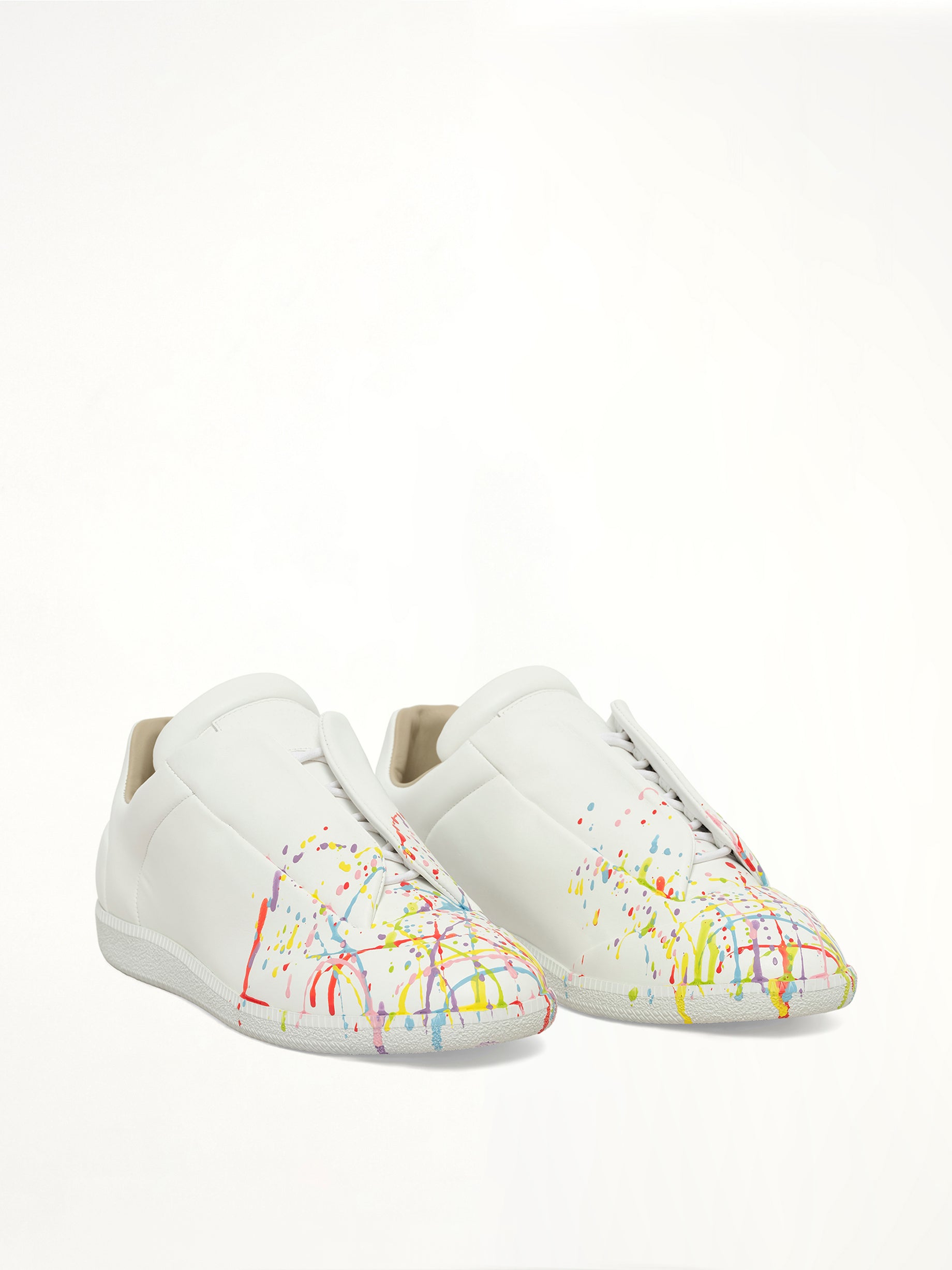 Future Low-Top Sneaker in White/Paint Splatter