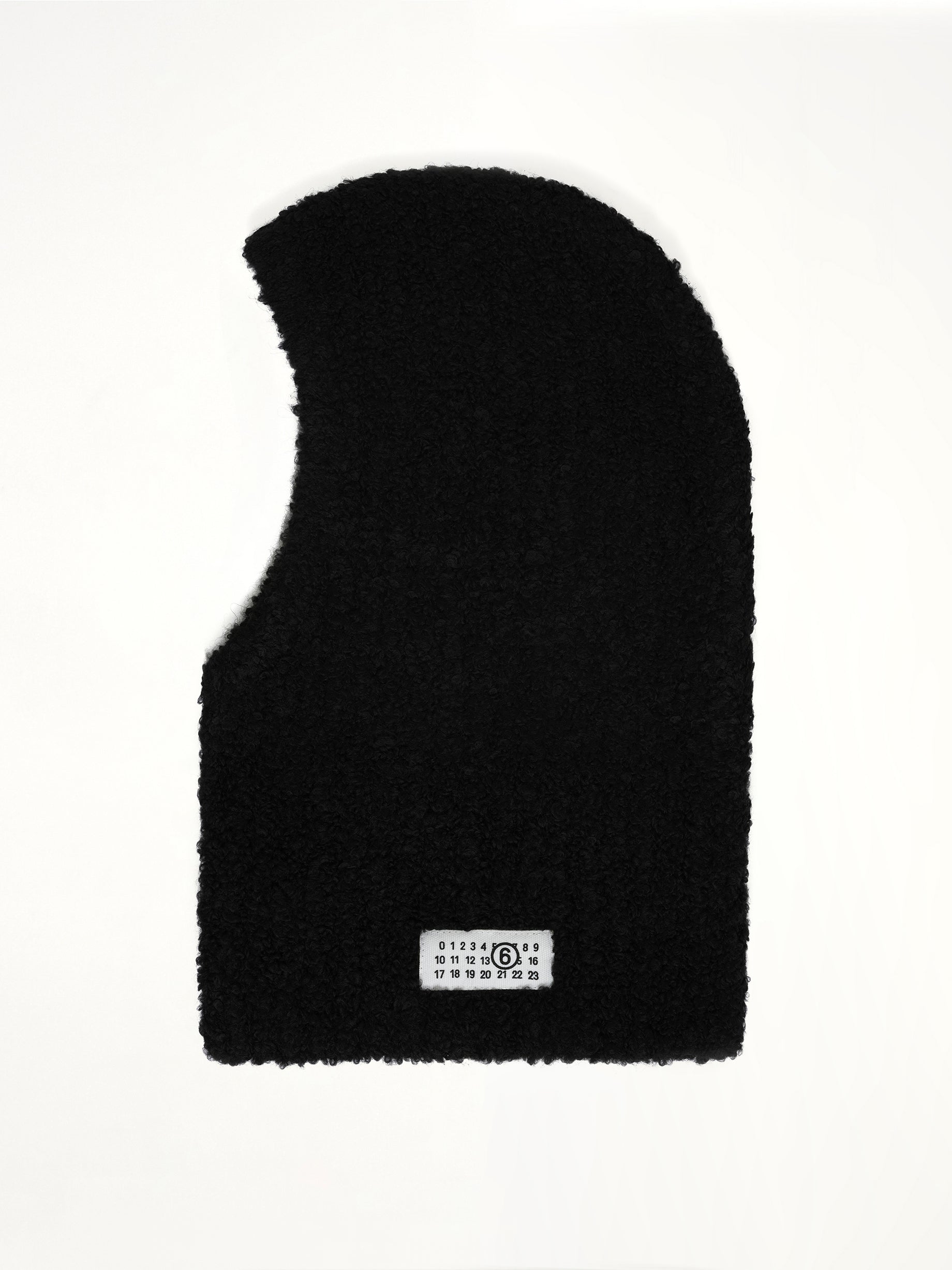 Logo Patch Boucle Hood in Black