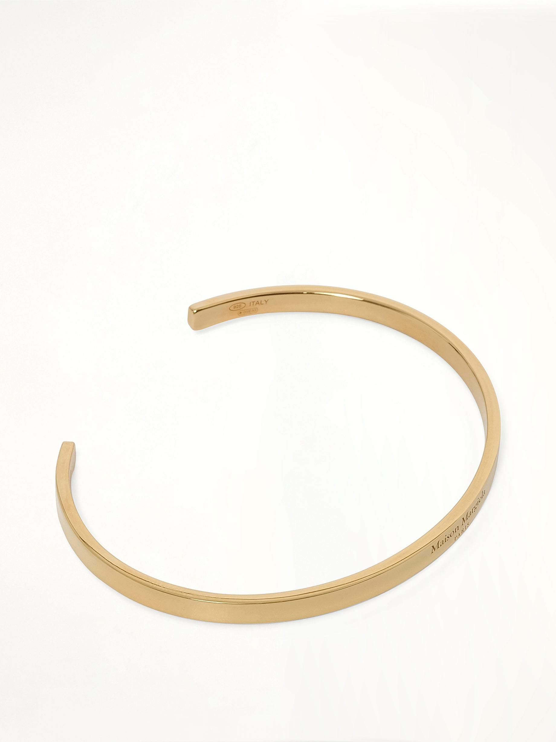 Logo Reference Cuff 4mm in Yellow Gold Plating