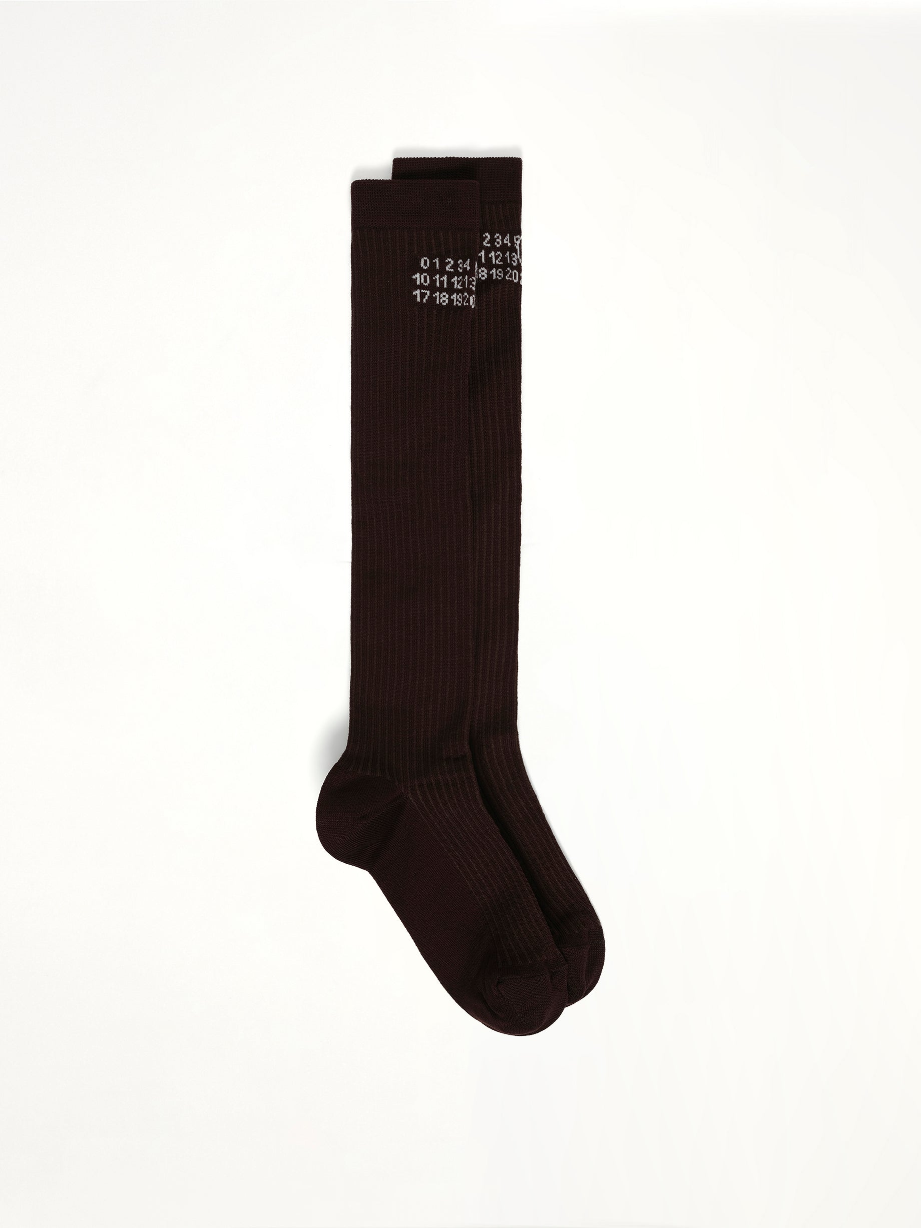 MM6 Logo Socks in Chocolate