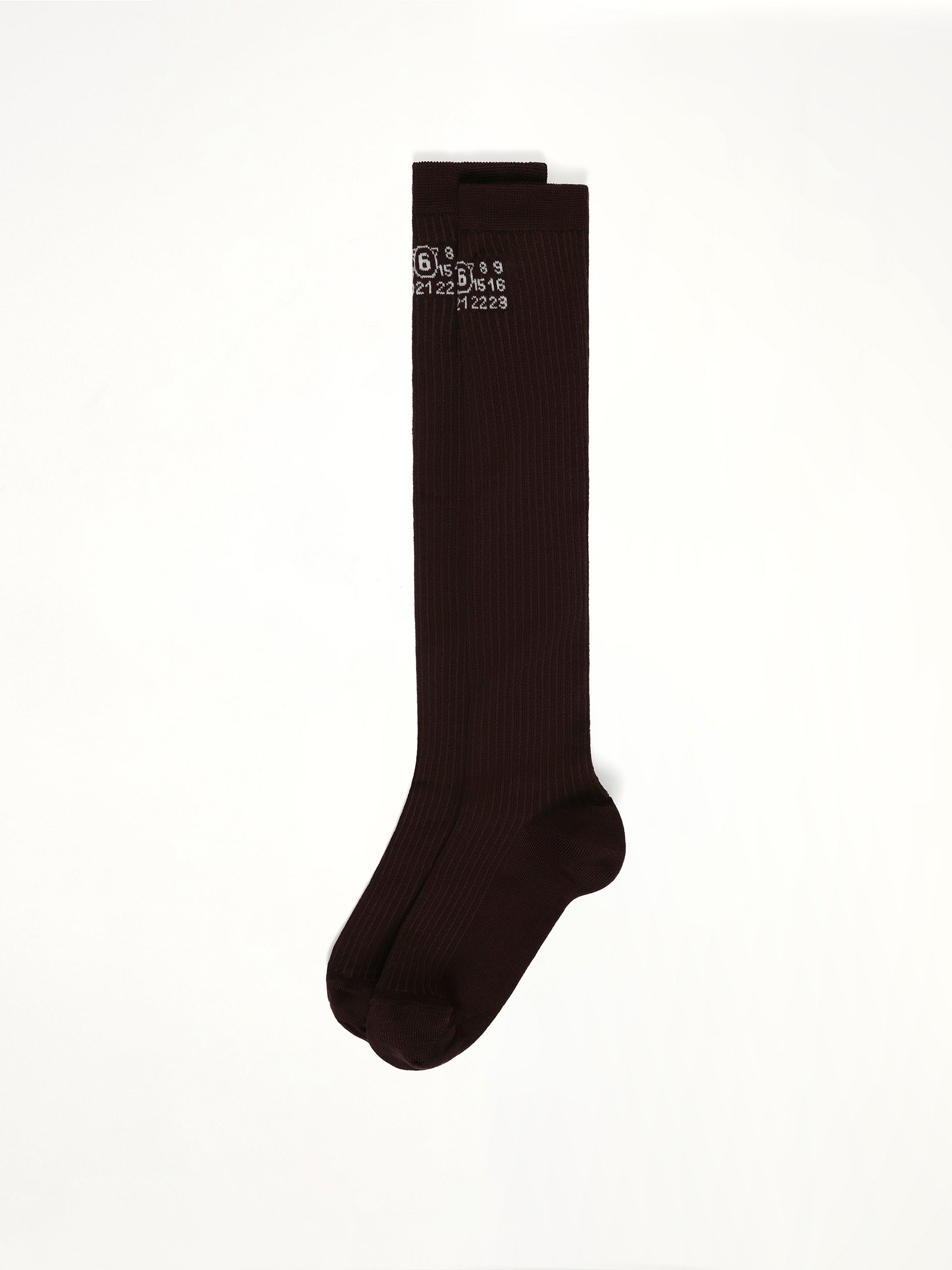MM6 Logo Socks in Chocolate