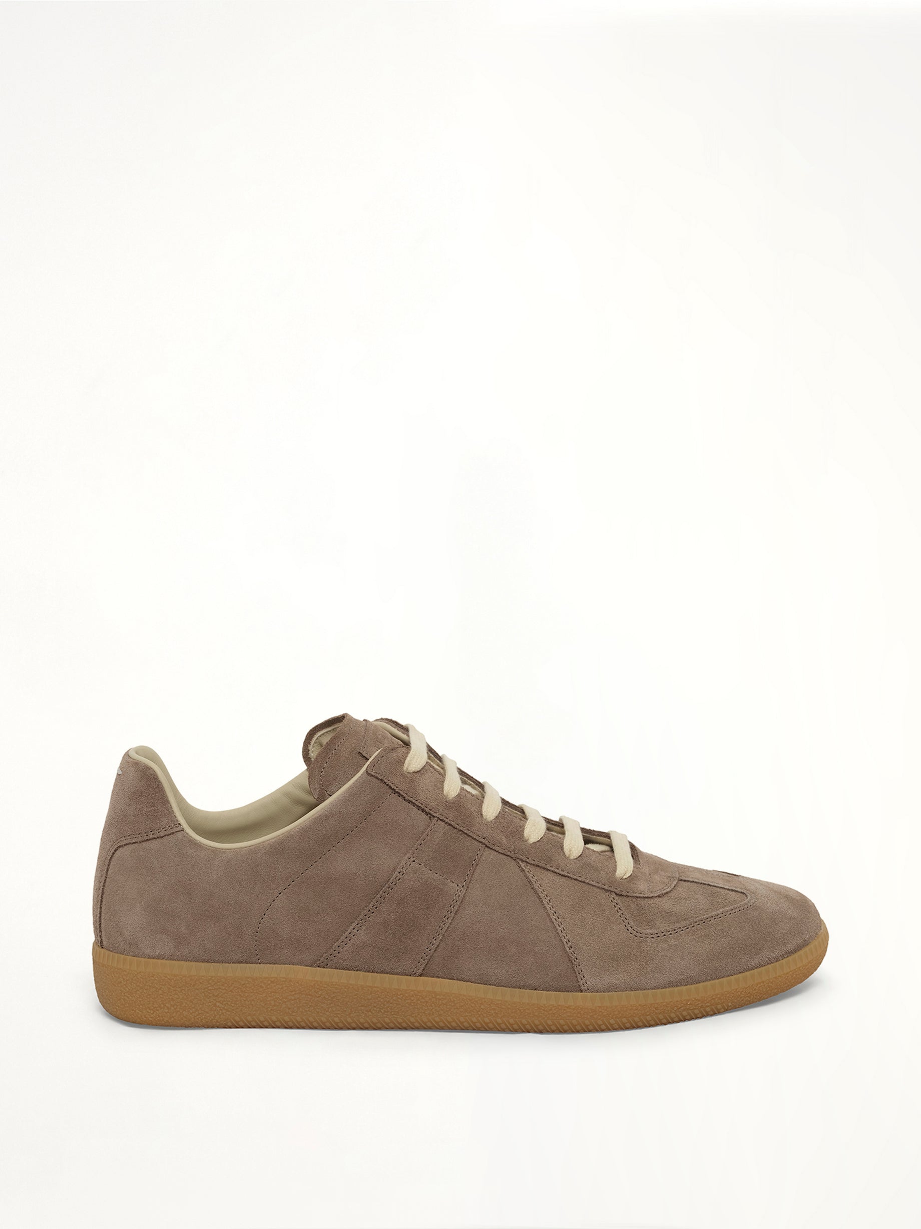 Replica Leather Sneaker in Taupe