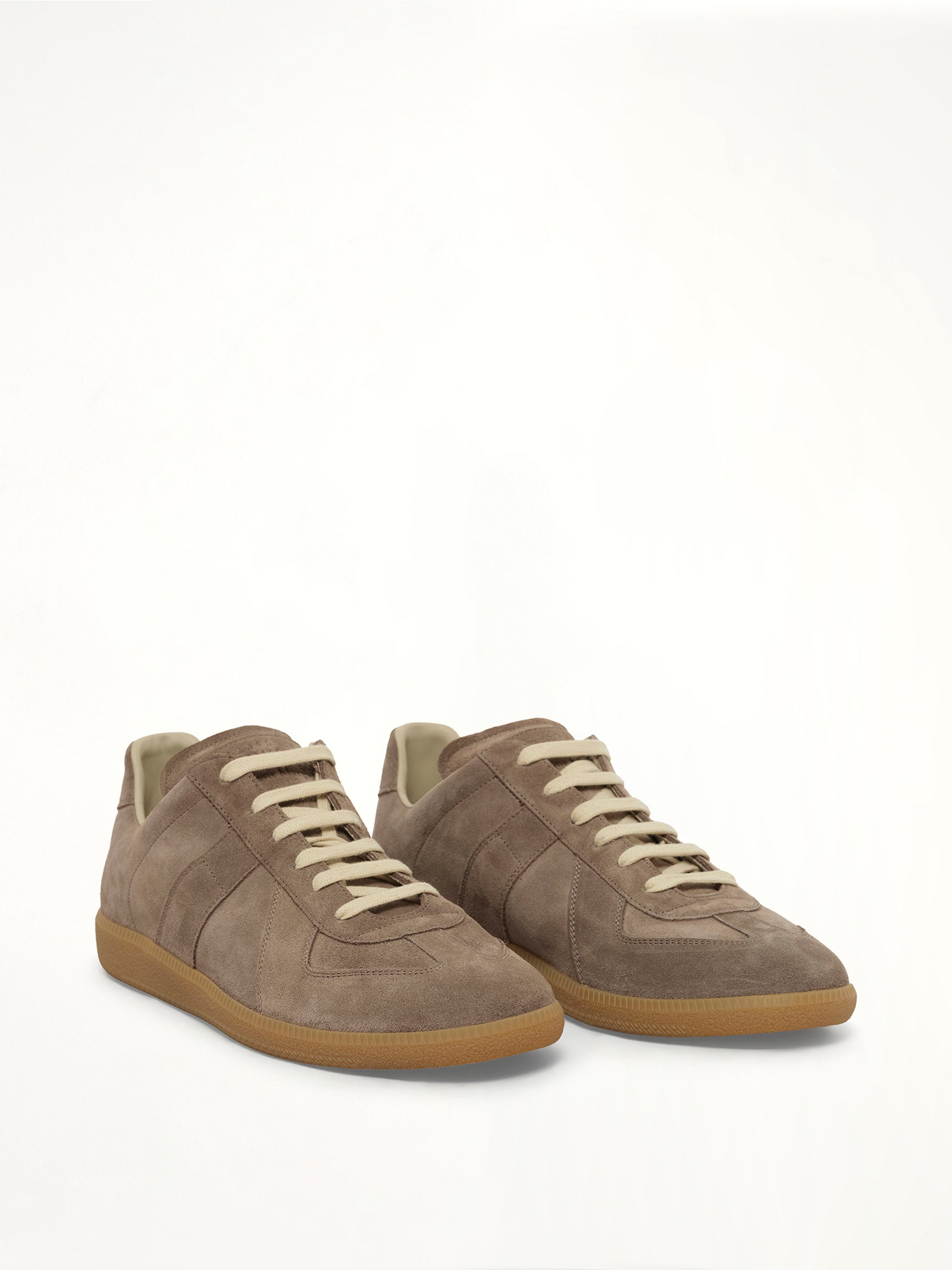 Replica Leather Sneaker in Taupe