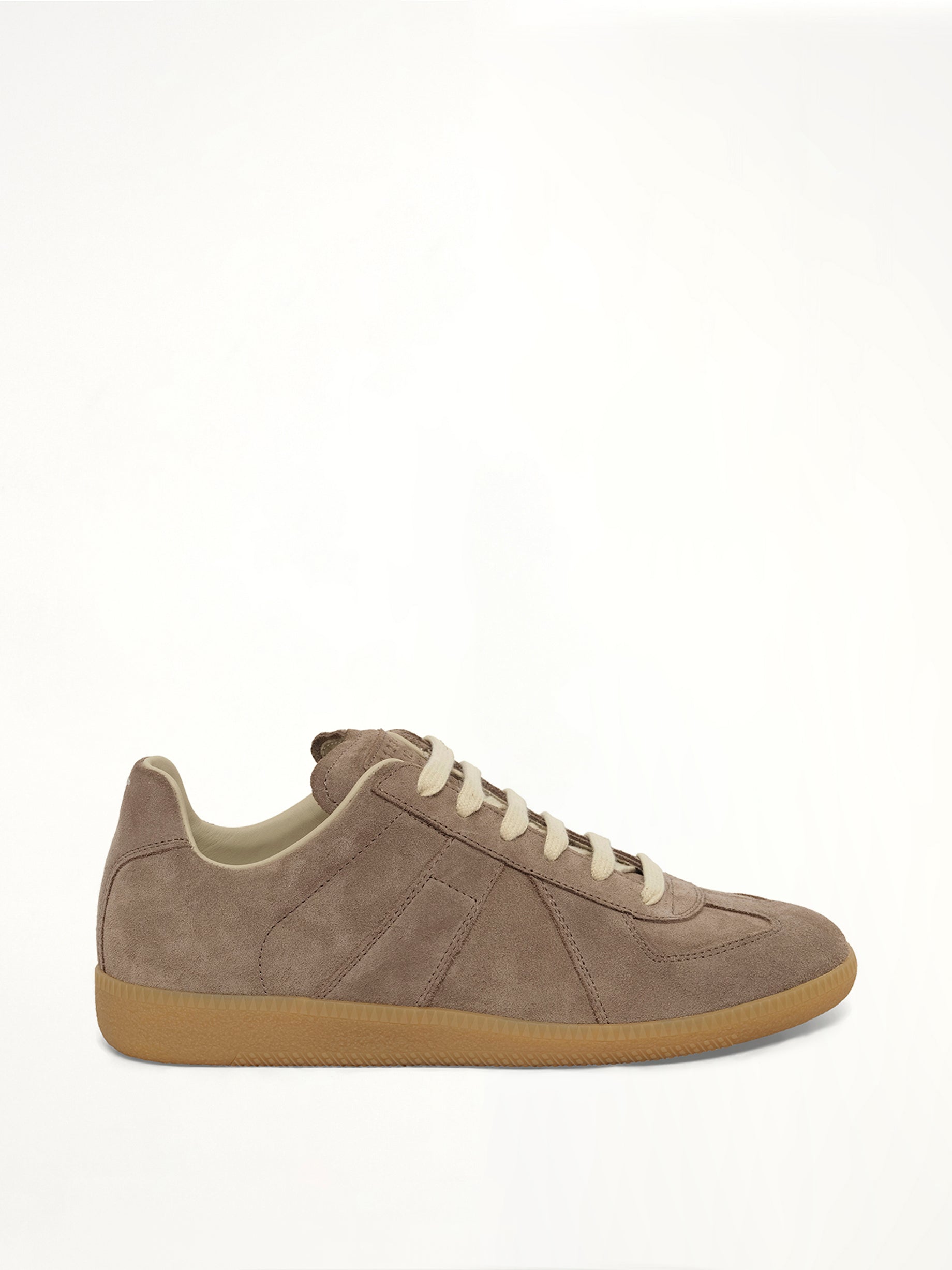 Replica Leather Sneaker in Taupe
