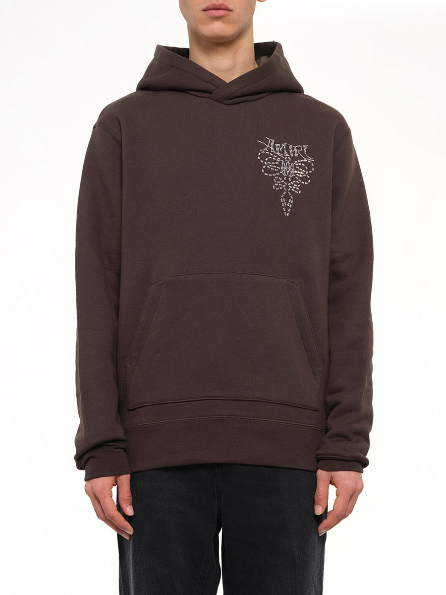 Amiri Lasso Embroidered Hoodie in Husk