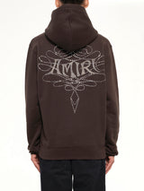 Amiri Lasso Embroidered Hoodie in Husk