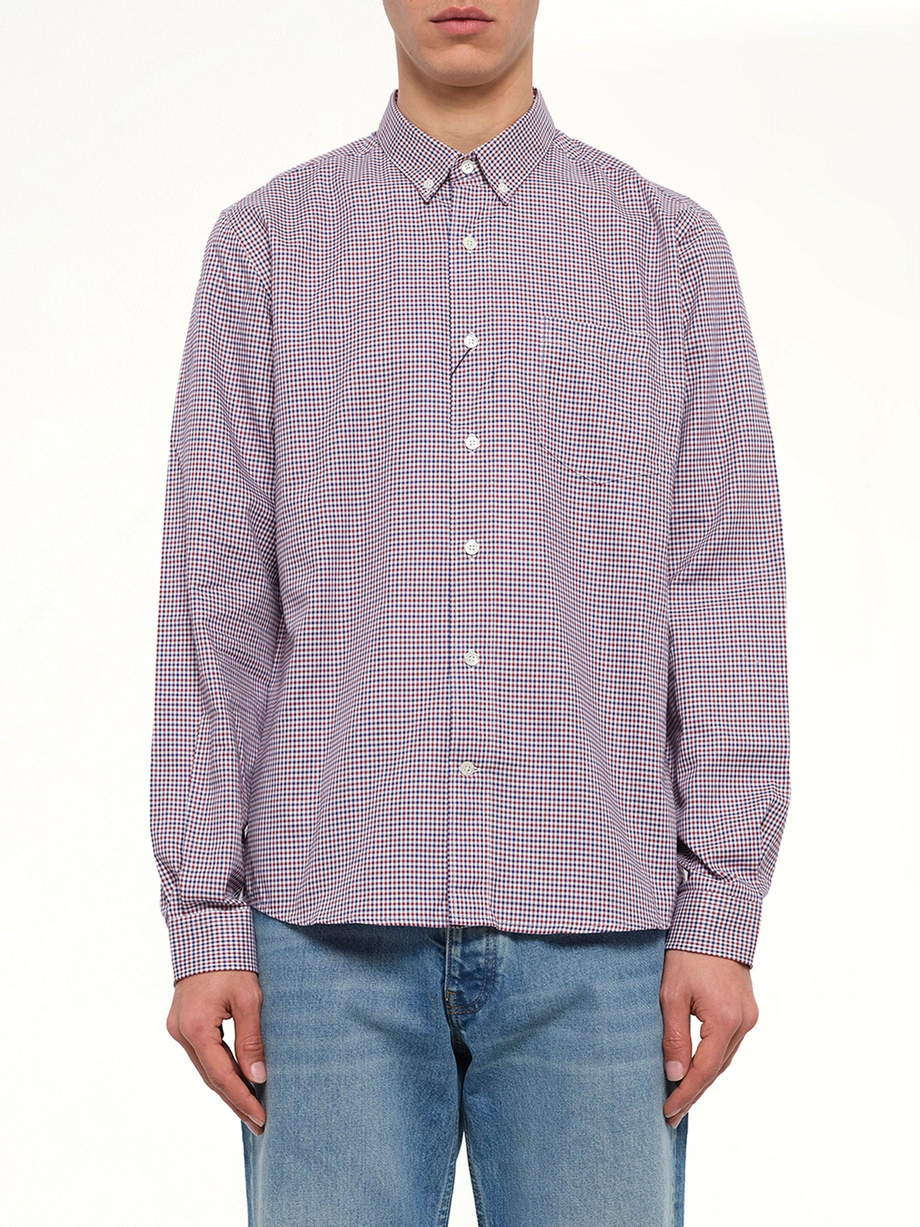 Button Down Shirt in Burgundy