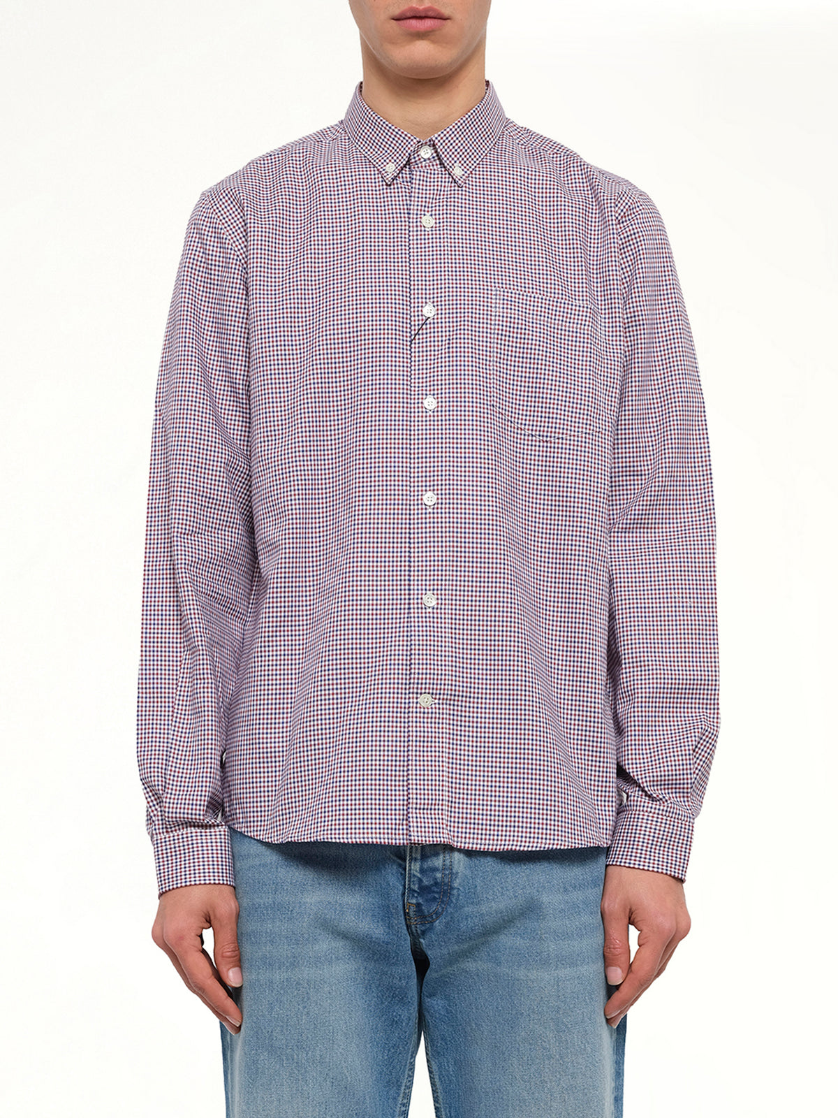 Button Down Shirt in Burgundy