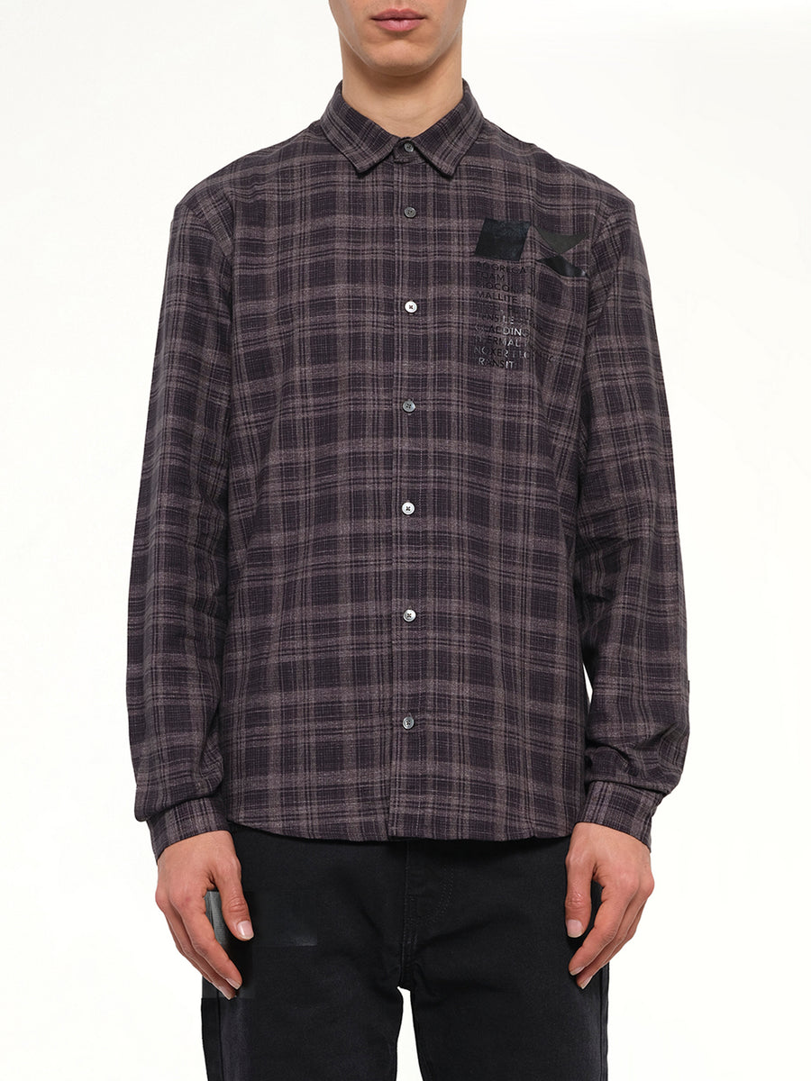 Check Flannel Shirt in Dark Grey