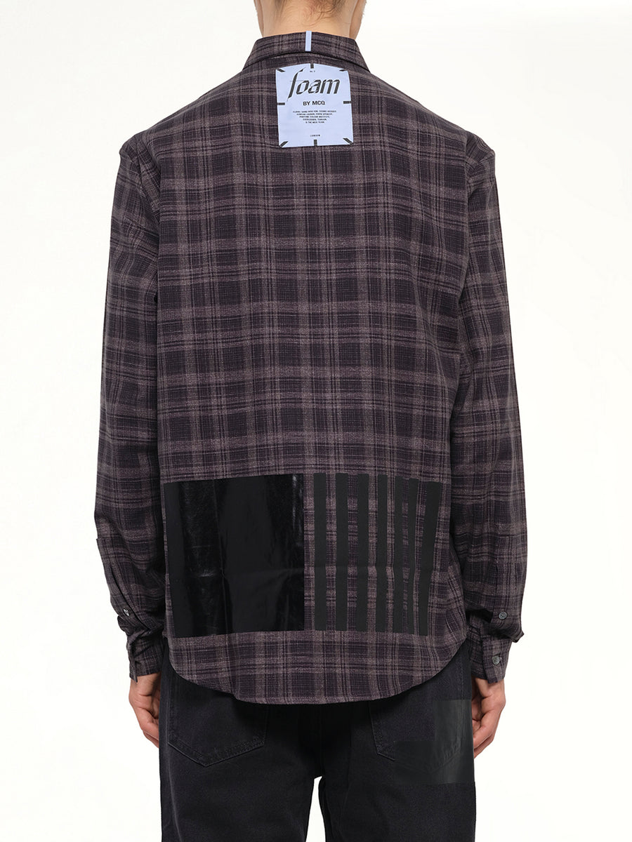 Check Flannel Shirt in Dark Grey
