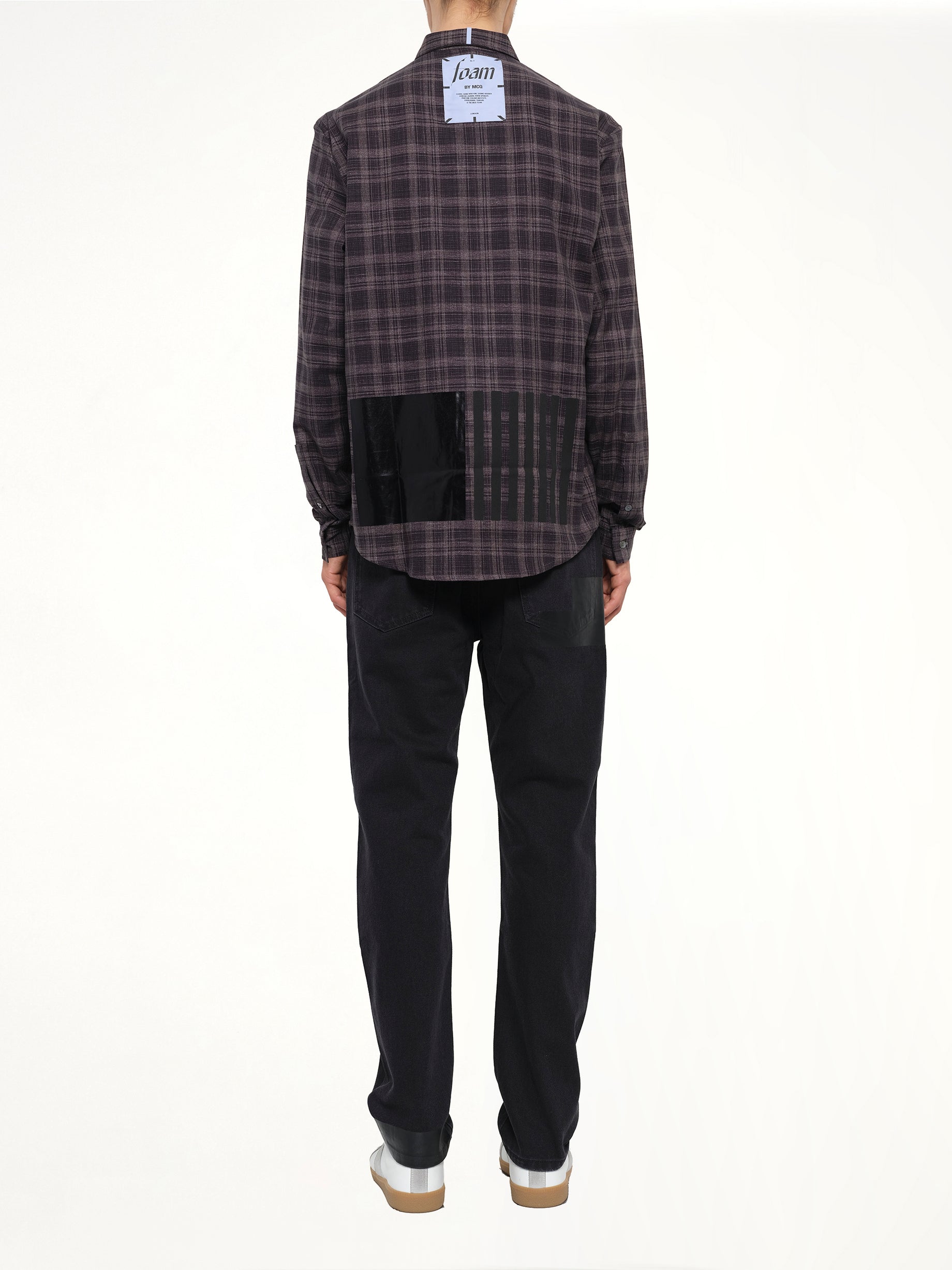 Check Flannel Shirt in Dark Grey