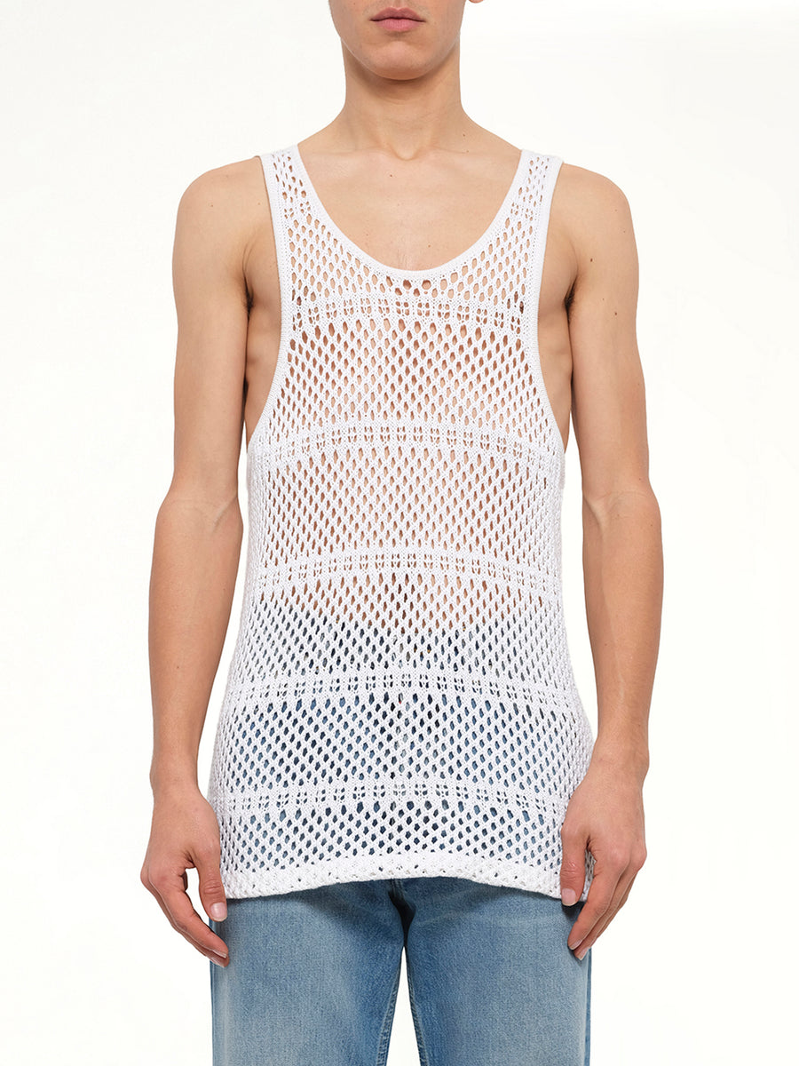 Crochet Tank Top in Ivory